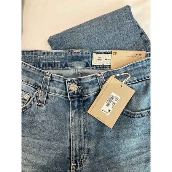 AG Adriano Goldschmied Mari High Rise Straight Leg Jeans Womens Size 28 Distress - Picture 4 of 5